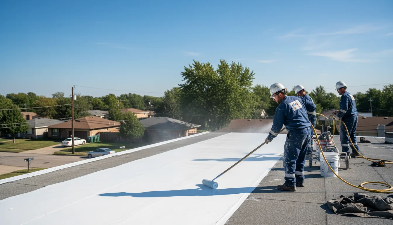 Commercial roof coating in Bedias, TX near me